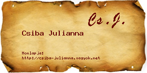 Csiba Julianna névjegykártya