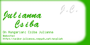 julianna csiba business card